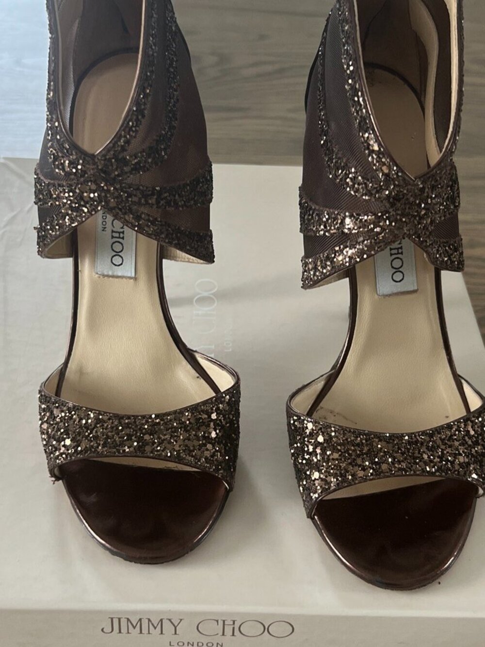 Jimmy Choo 121Leila Bronze/Gold Pumps